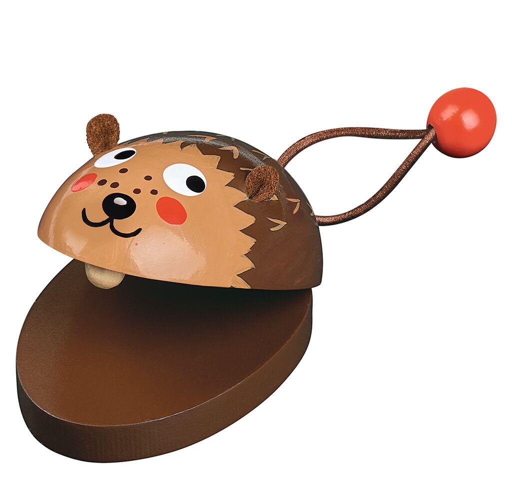 Krabbelkäfer Tier-Kastagnette Igel