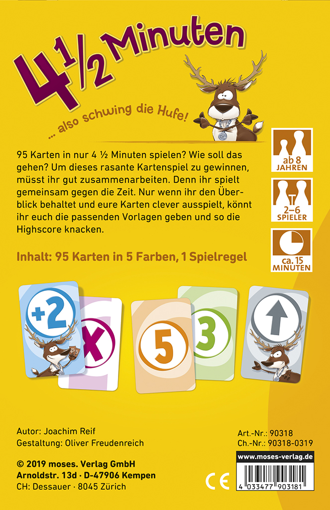 4 1/2 Minuten ... also schwing die Hufe! Kartenspiel 4 1/2 Minuten ... also schwing die Hufe! Kartenspiel