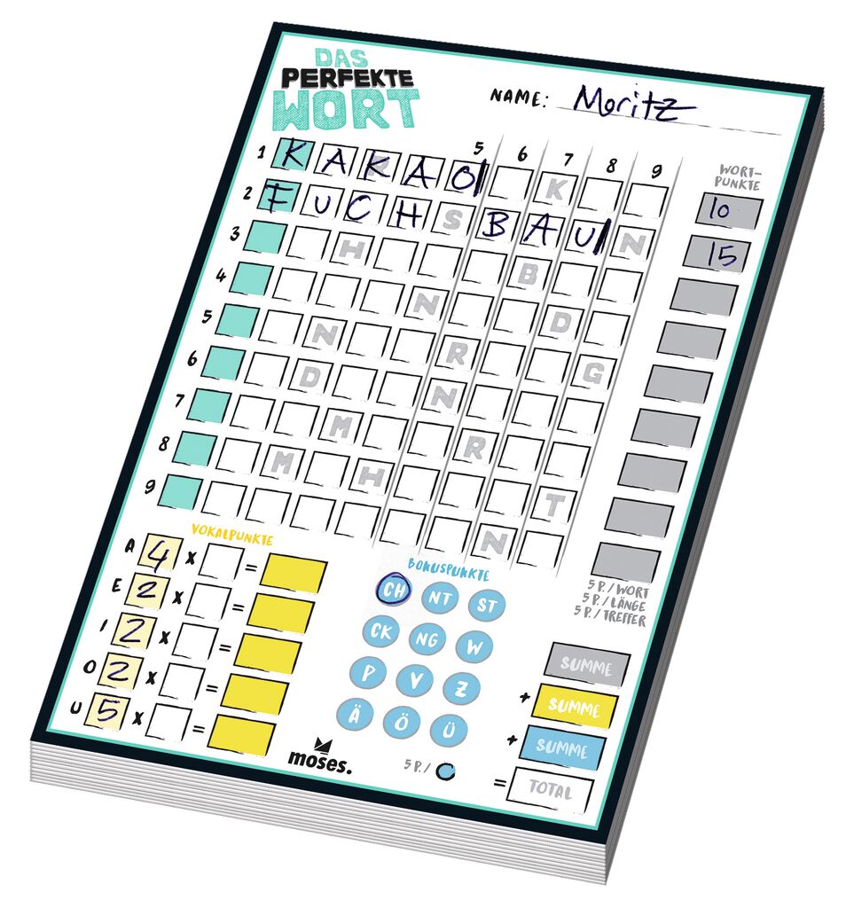 Das perfekte Wort - Ersatzblock Das perfekte Wort - Ersatzblock