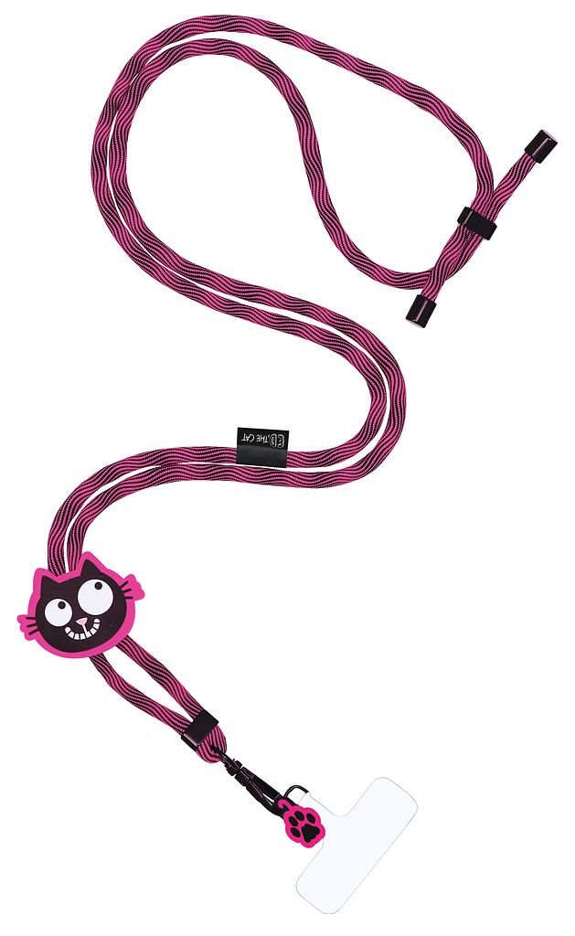 Ed, the Cat 2-in-1 Handy- und Schlüsselband pink