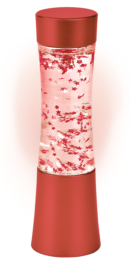 Glitzerlampe rot