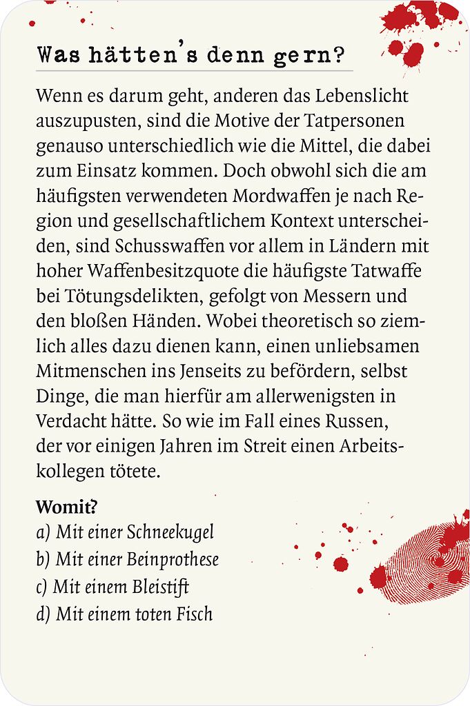 Das große True Crime Quiz - 100 mörderisch unterhaltsame Fragen & Antworten