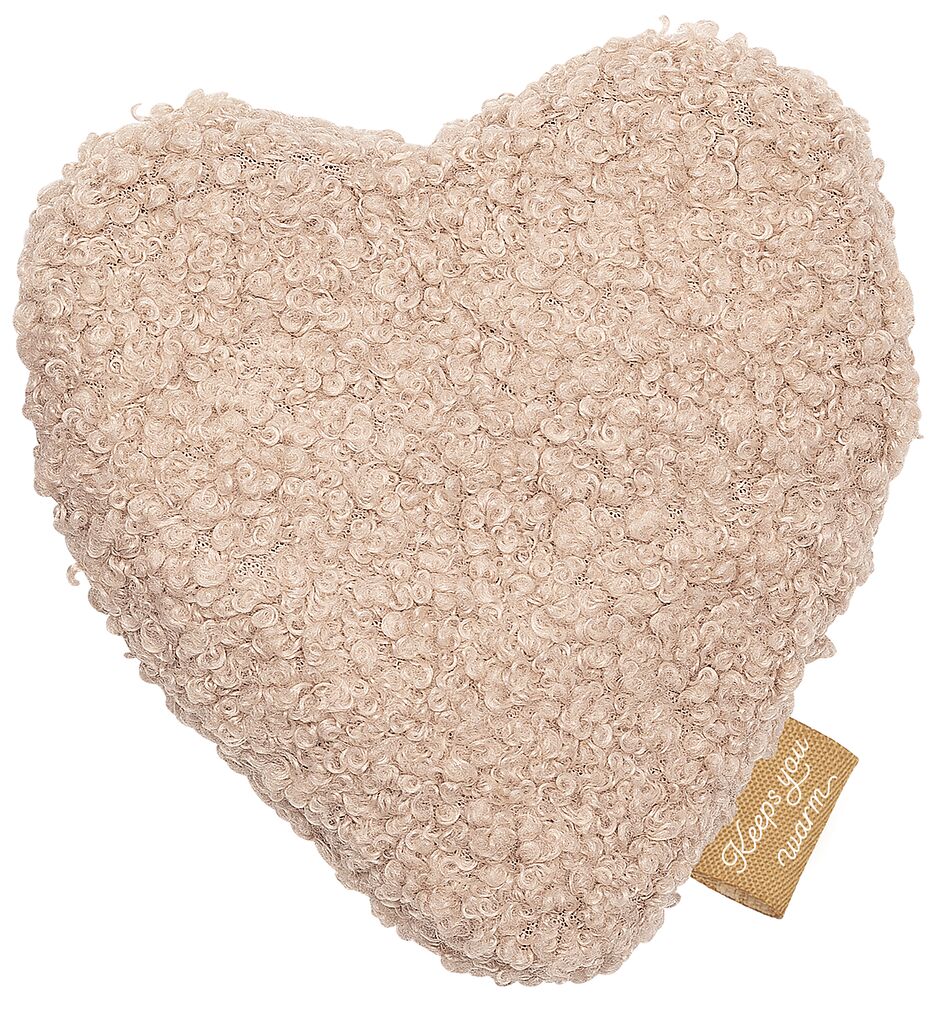 Kirschkernkissen Kuschel-Herz beige
