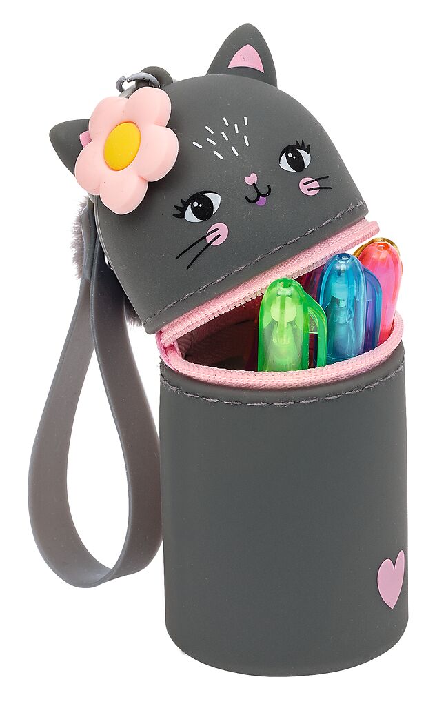 Tiermäppchen mit Gelstiften Katze