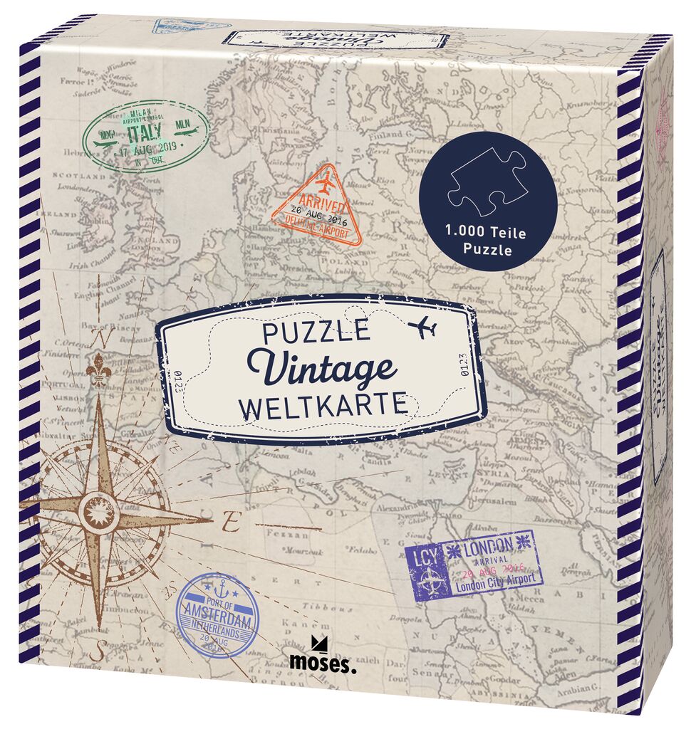 1.000 Teile Puzzle Vintage Weltkarte 1.000 Teile Puzzle Vintage Weltkarte