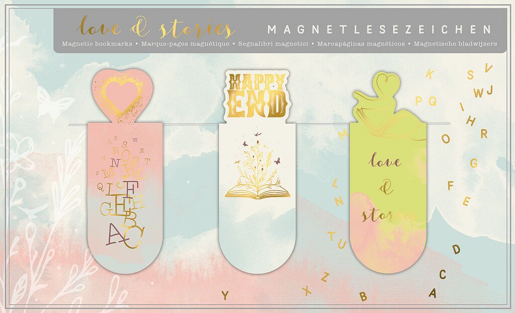 Magnetlesezeichen Love & stories