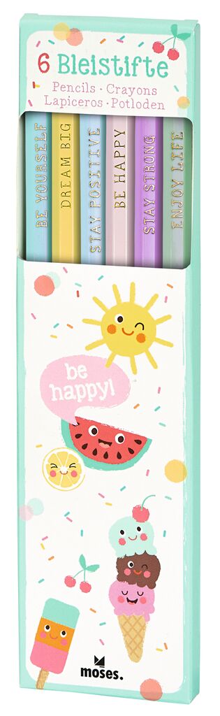 Be happy Bleistiftset