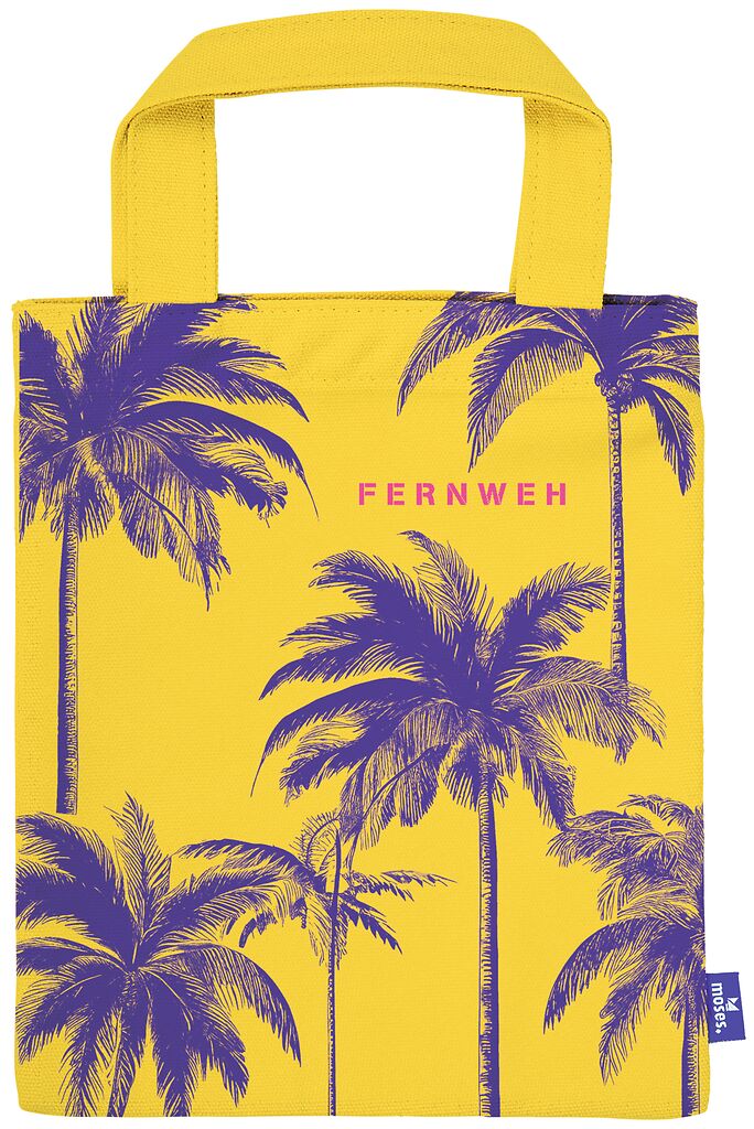 Fernweh Büchertasche Palmen