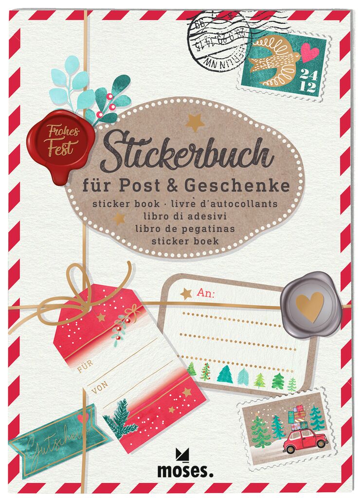 Stickerbuch Weihnachten für Post und Geschenke