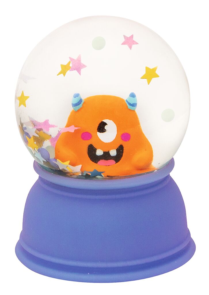 Kleine Glitzerkugel Soft-Touch Monster