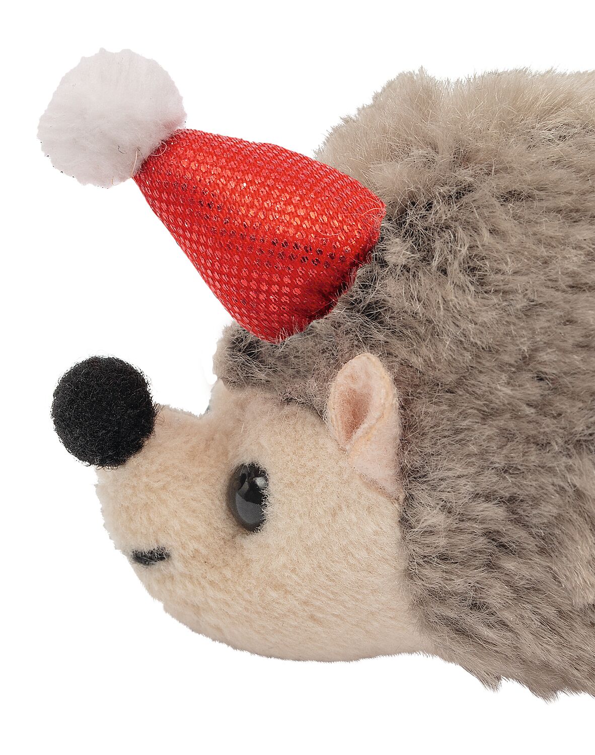 Plüschiger Weihnachtsflitzer Igel