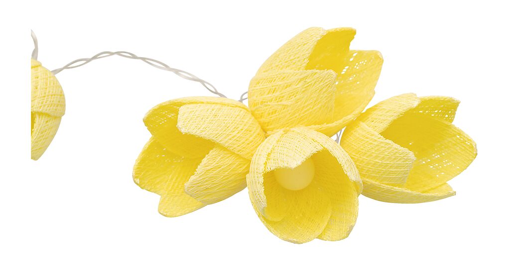 Lichterkette mit gelben Tulpen aus textilen Fasern, dekorativ Marke: moses. Verlag