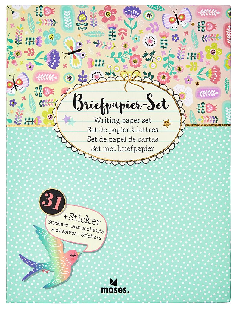 Flowers & Friends Briefpapier-Set