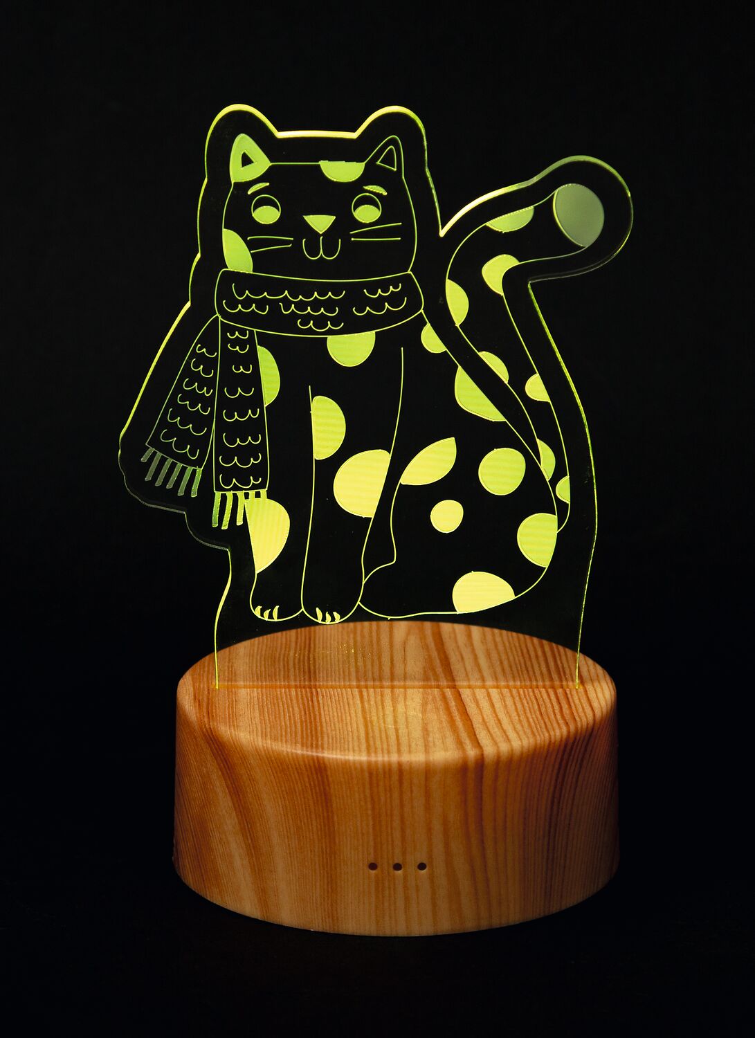 LED-Tier Winterzauber Katze