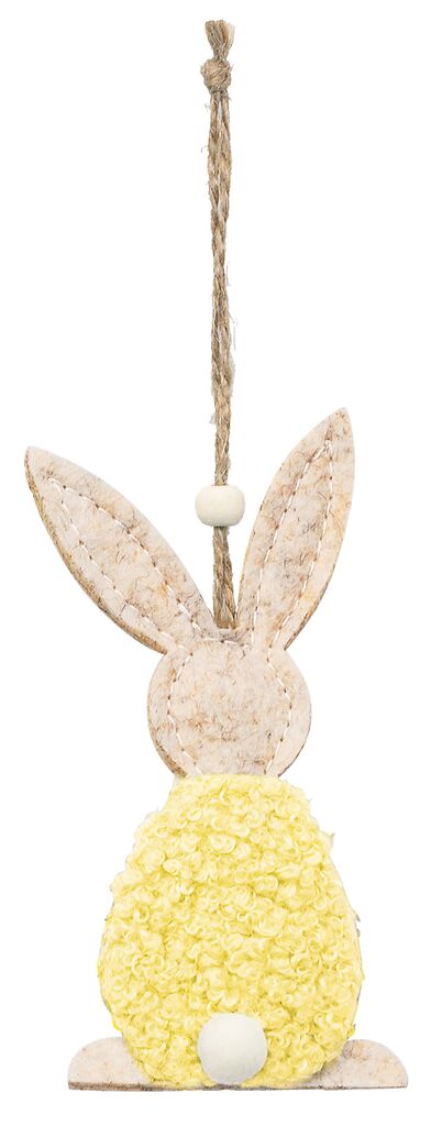 Anhänger Kuschelhase gelb