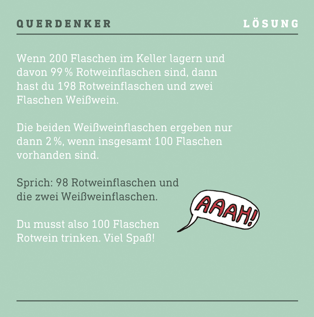 110% Querdenken - Die besten QuerDenkAnstöße 110% Querdenken - Die besten QuerDenkAnstöße