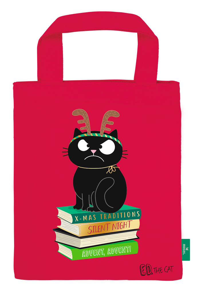 Ed, the Cat Büchertasche Xmas