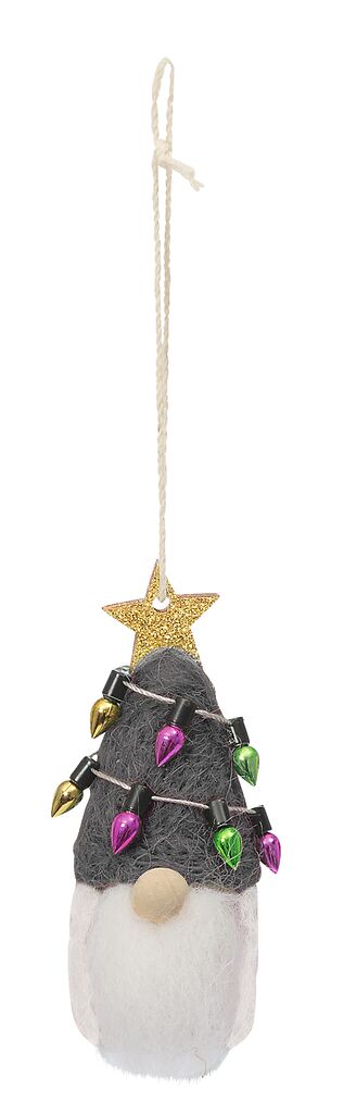 Anhänger Weihnachtswichtel grau