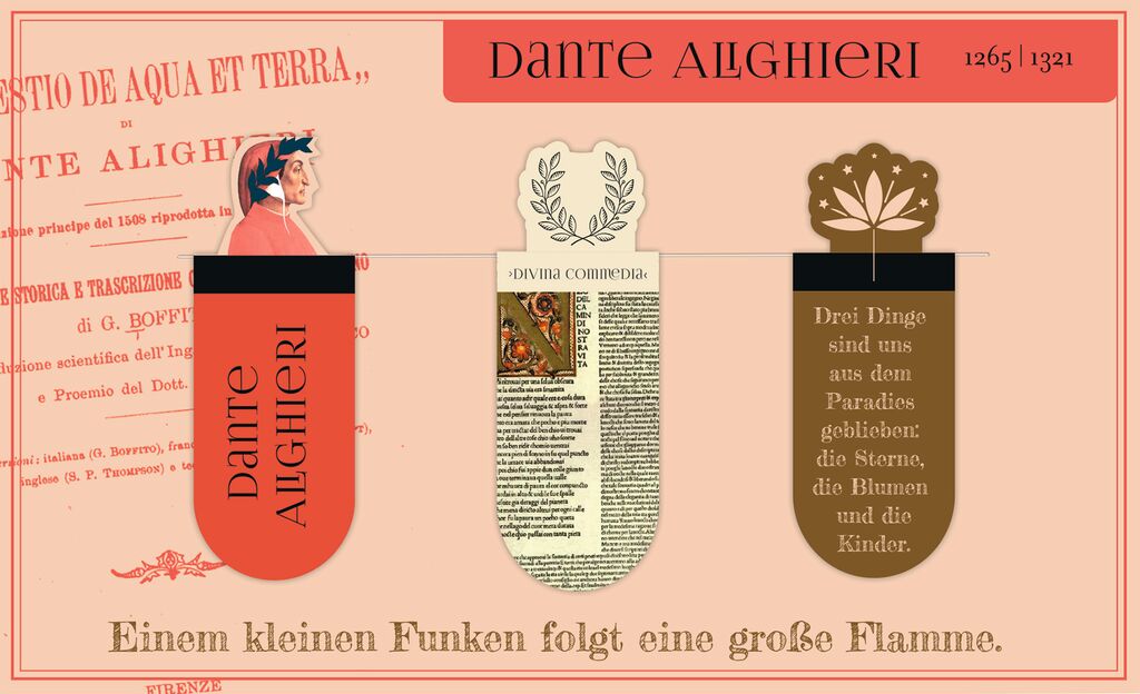 Magnetlesezeichen Dante Alighieri Magnetlesezeichen Dante Alighieri