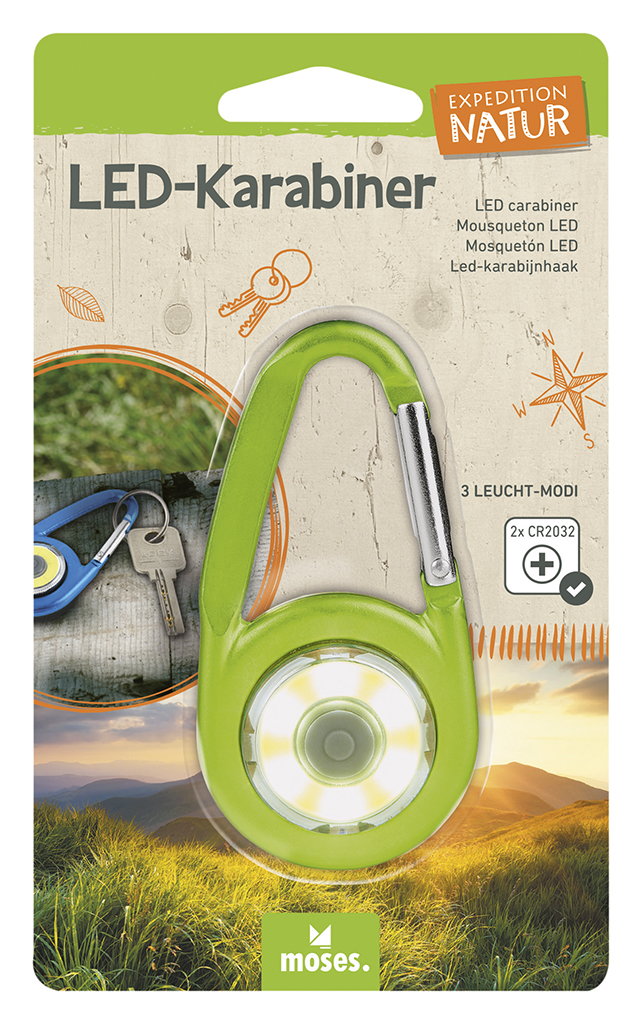 Expedition Natur LED-Karabiner grün Expedition Natur LED-Karabiner grün