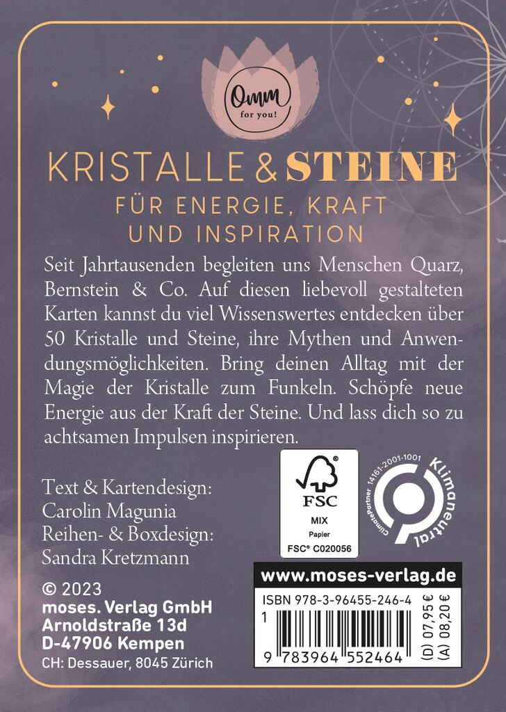 Omm for you: 50 Kristalle & Steine - Kartenset