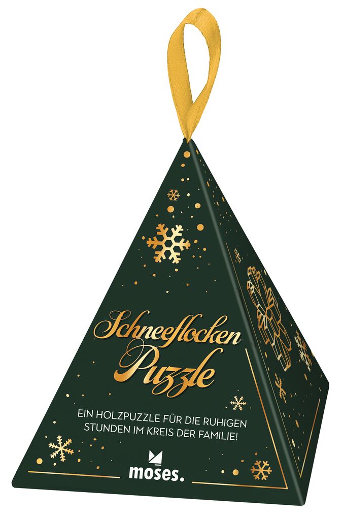 Professor Puzzle Weihnachtspuzzle aus Holz Schneeflocke