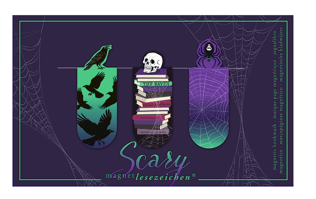 Magnetlesezeichen Scary