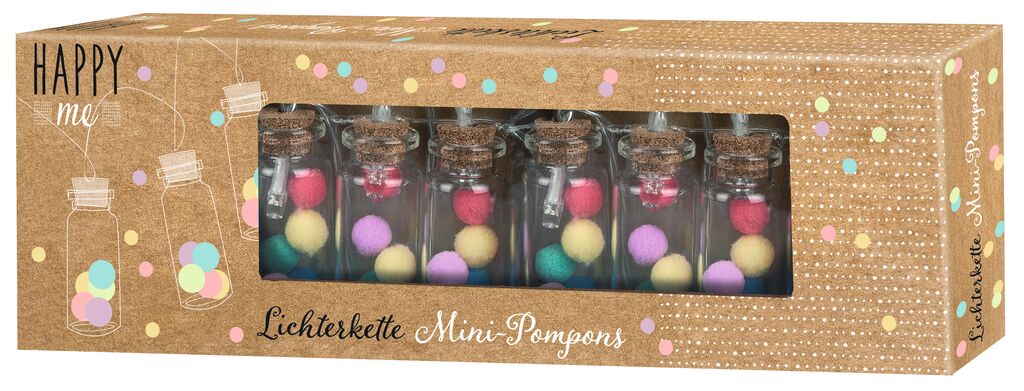 Happy me Lichterkette Pompons Happy me Lichterkette Pompons