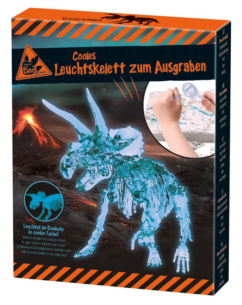 Cooles Leuchtskelett zum Ausgraben Triceratops