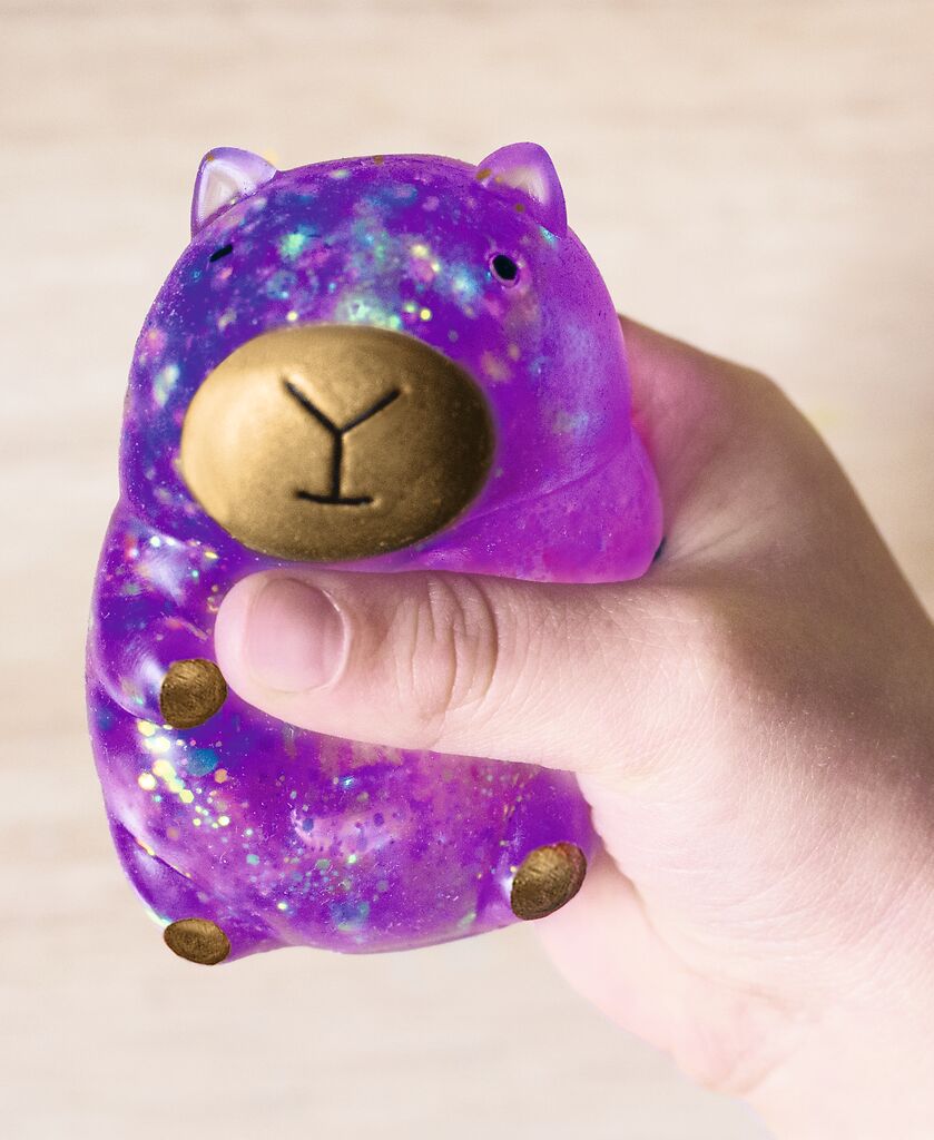 Capybara Glitzer-Knautschi violett