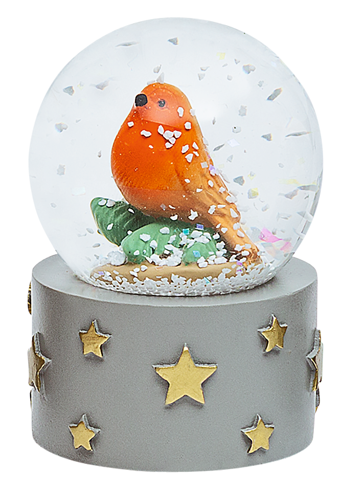 Schneekugel Schneezauber Vogel