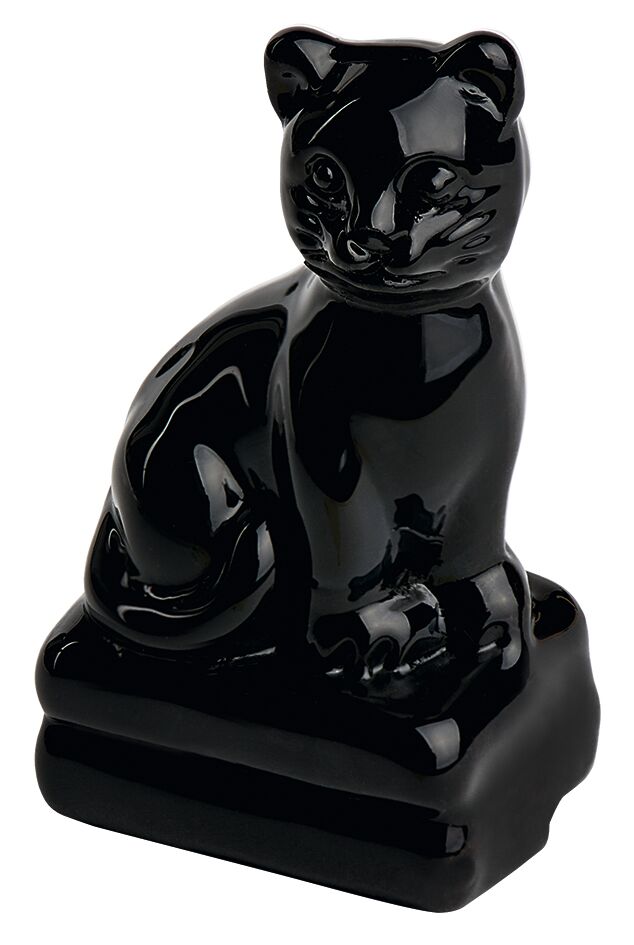 moses. libri_x Glas-Talisman Katze schwarz