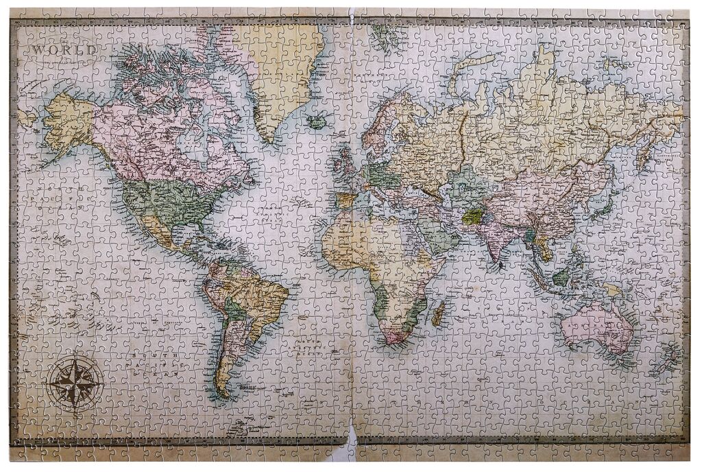 1.000 Teile Puzzle Vintage Weltkarte 1.000 Teile Puzzle Vintage Weltkarte