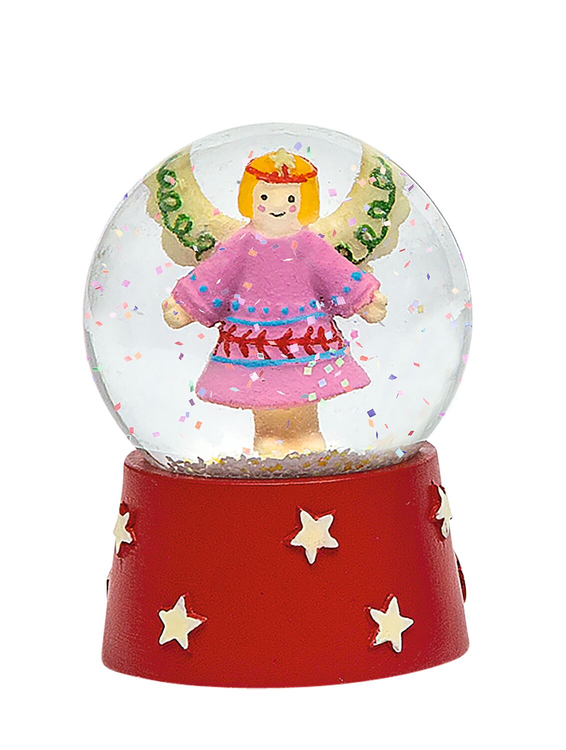 Nachtleuchtende Schneekugel Engel