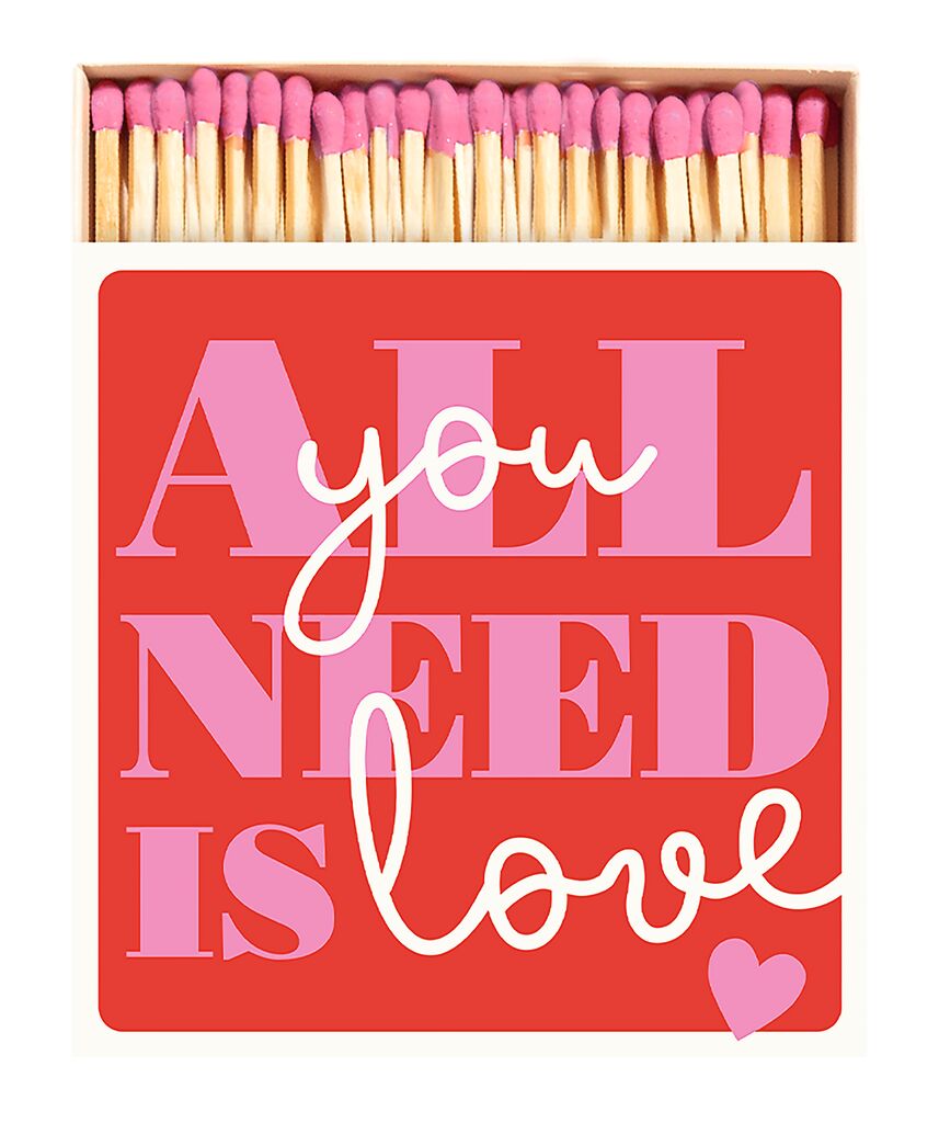 Streichholzschachtel Love All you need is love