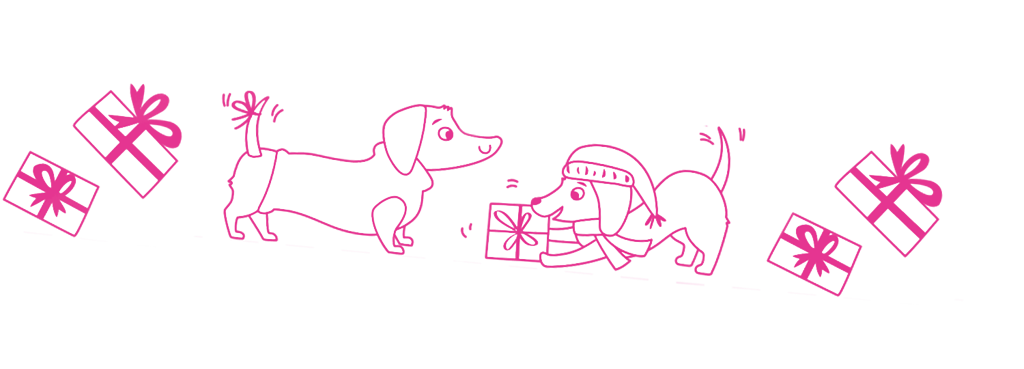 Rollstempel Winterzauber Hund