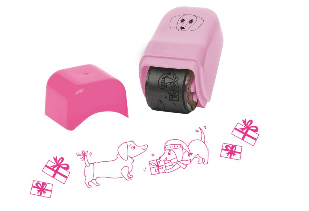 Rollstempel Winterzauber Hund