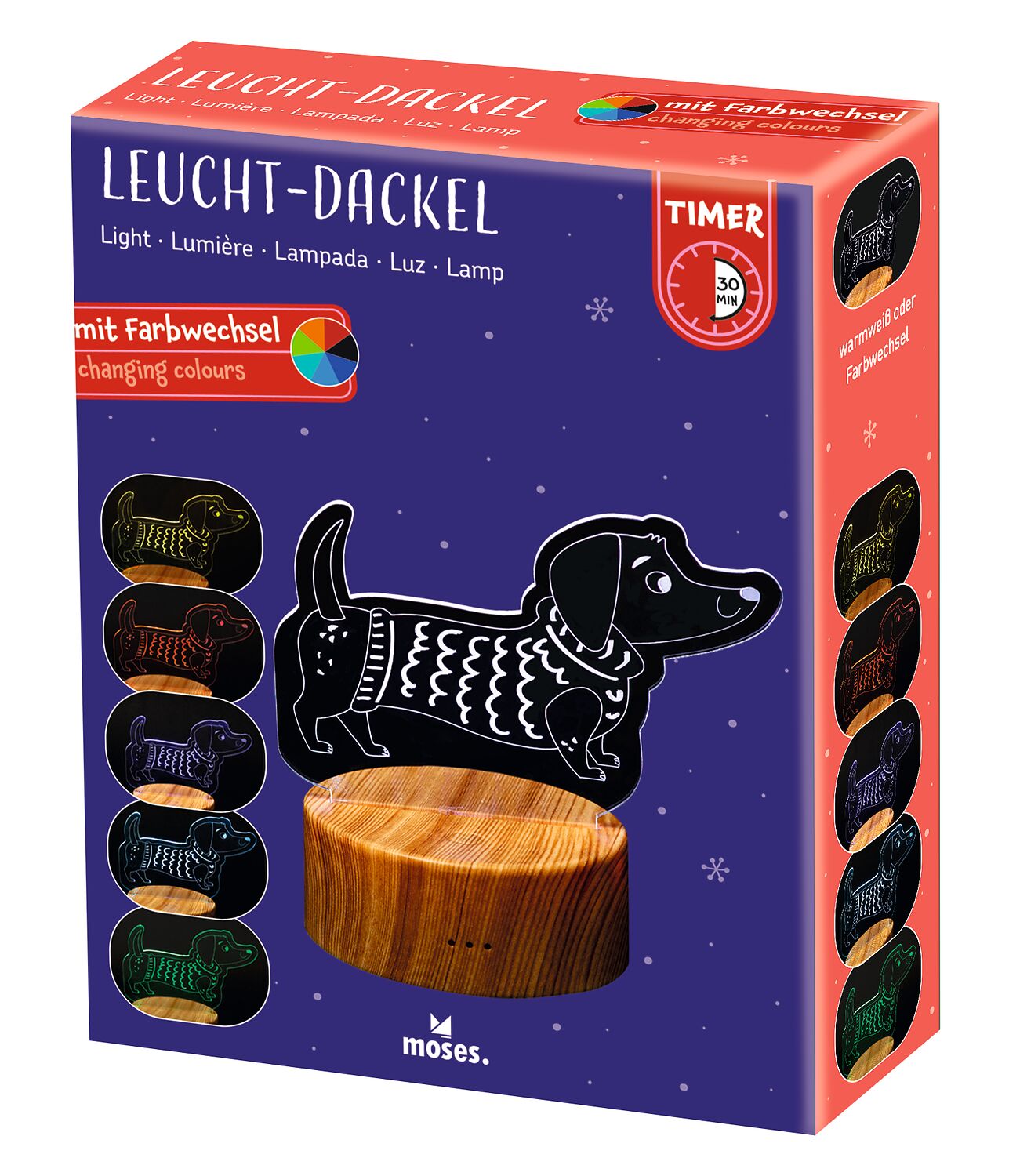 LED-Tier Winterzauber Hund
