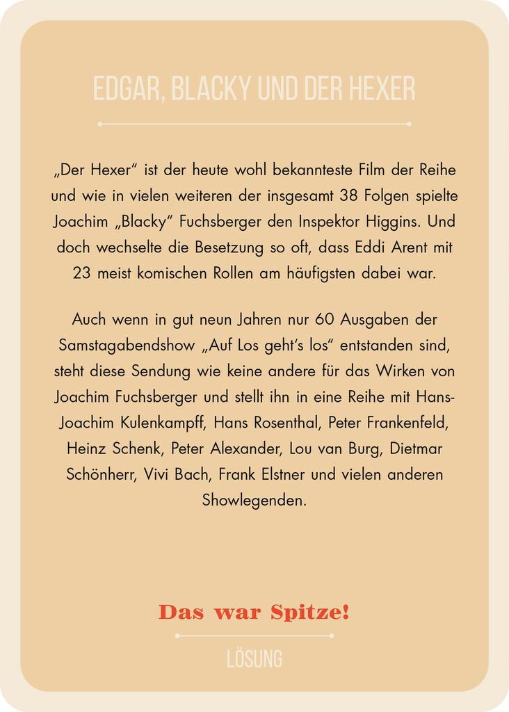 Das war spitze! Retro-Quiz Das war spitze! Retro-Quiz