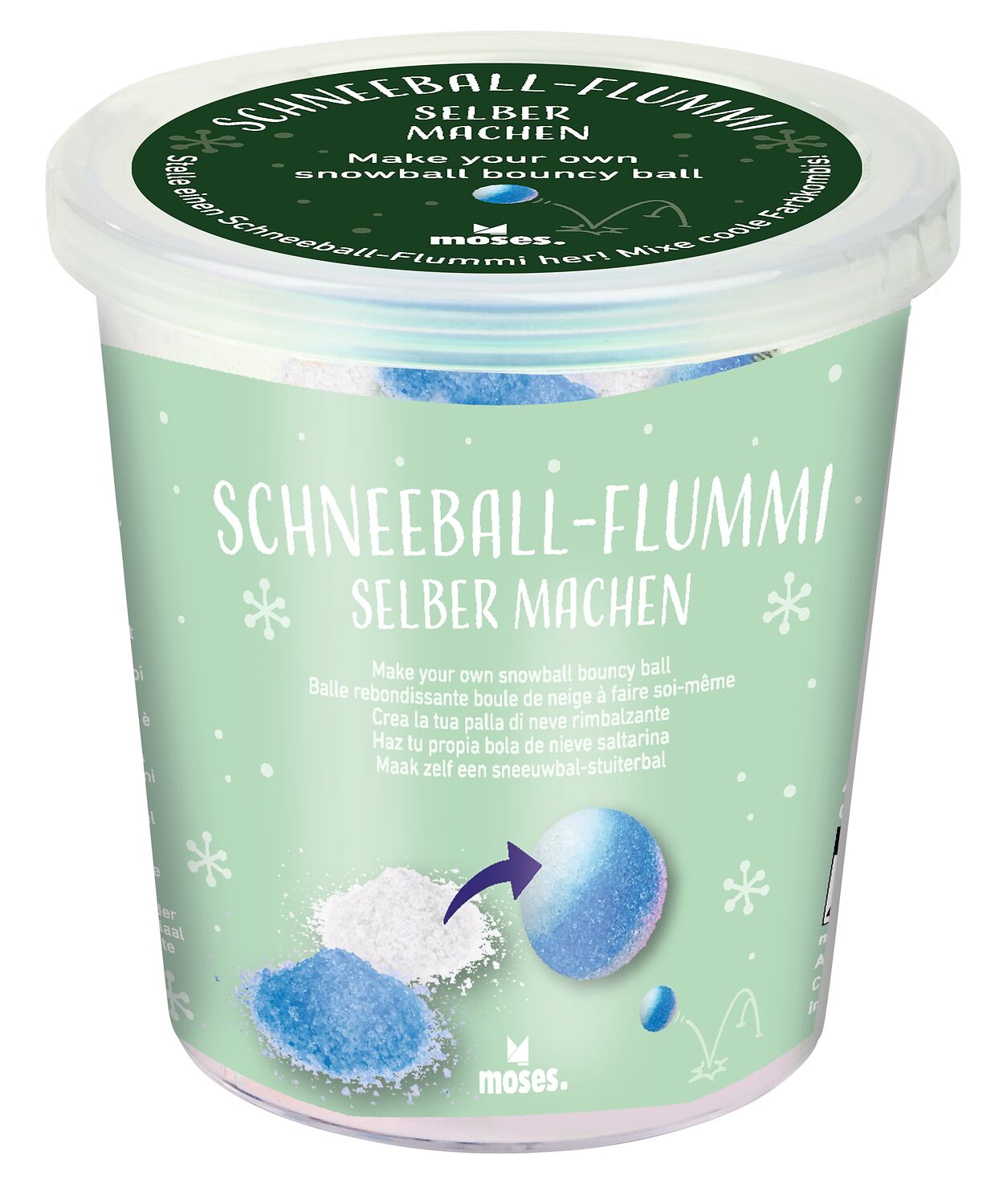 Schneeball-Flummi selber machen blau