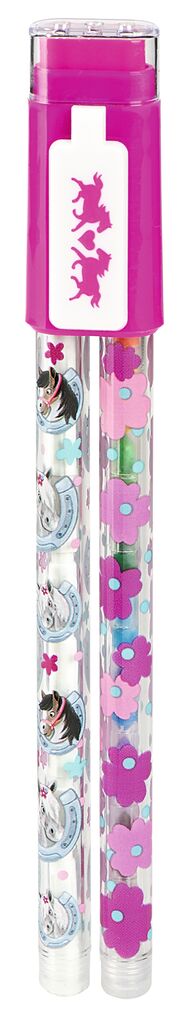 2in1 Steckstift Pferde pink