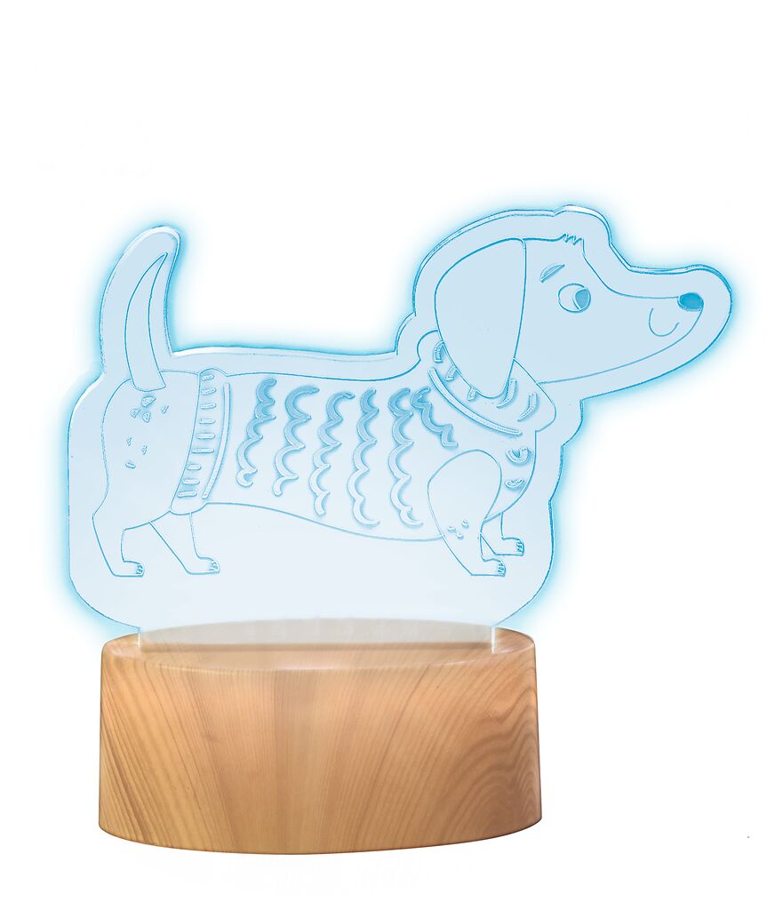 LED-Tier Winterzauber Hund