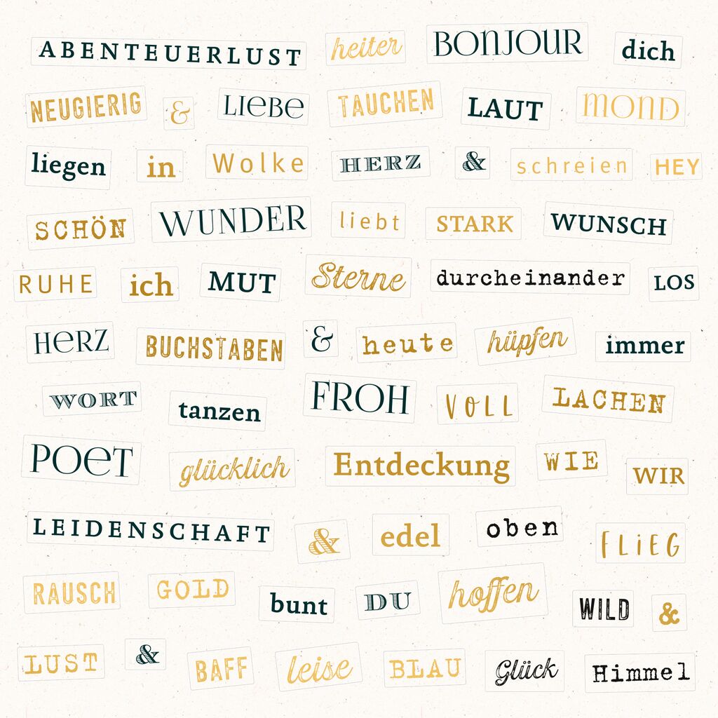 Stickerbuch Schnipselpoesie Stickerbuch Schnipselpoesie