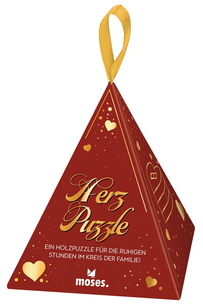 Professor Puzzle Weihnachtspuzzle aus Holz Herz