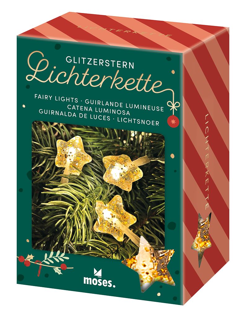 Lichterkette Glitzerstern