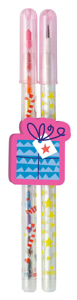 2 in 1 Steckstift mit Radierer Geschenke pink