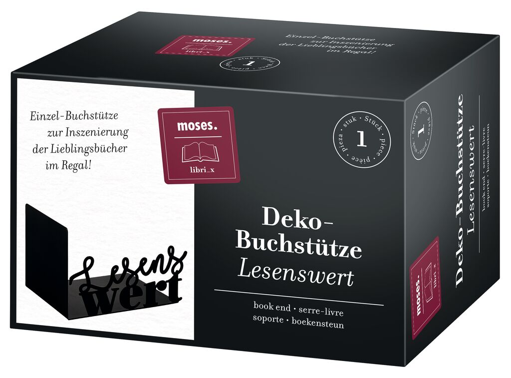 moses. libri_x Deko-Buchstütze Lesenswert