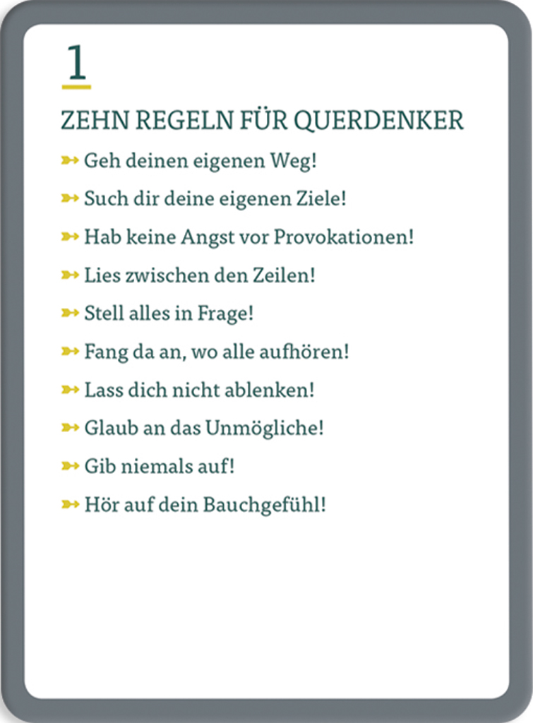 Querdenken - Um die Ecke denken Querdenken - Um die Ecke denken