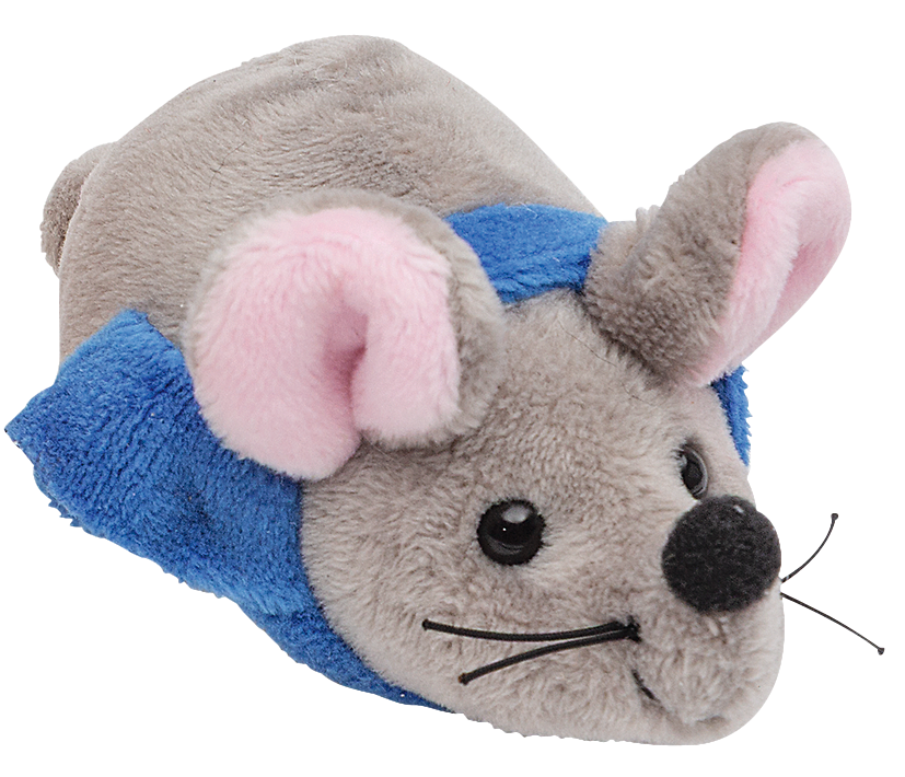 Plüschiger Weihnachtsflitzer Maus