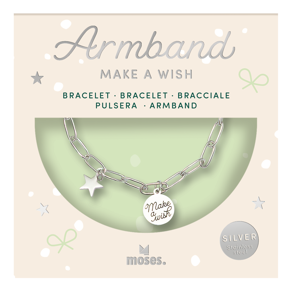 Sternchen-Armband Make a wish silber